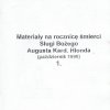 Materiały na rocznicę śmierci Sługi Bożego